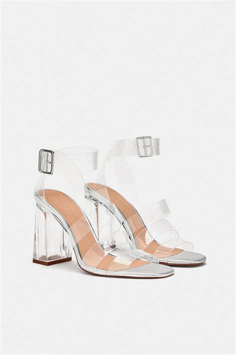 Image 3 Of High Heeled Vinyl Sandals From Zara Sandals Hot Shoes Heels