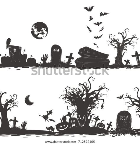 Halloween Magic Collection Witch Attributes Creepy Stock Vector Royalty Free 712822105