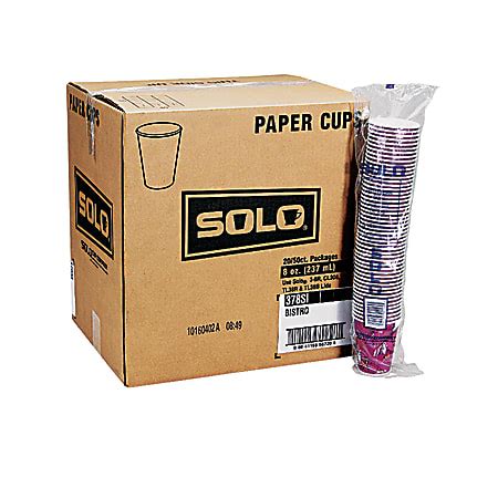 Solo Cup Bistro Design Hot Drink Cups Oz Maroon Case Of Office Depot