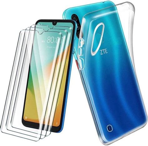 Coque pour ZTE Blade A7 2020 Transparente Silicone 3 Verre trempé