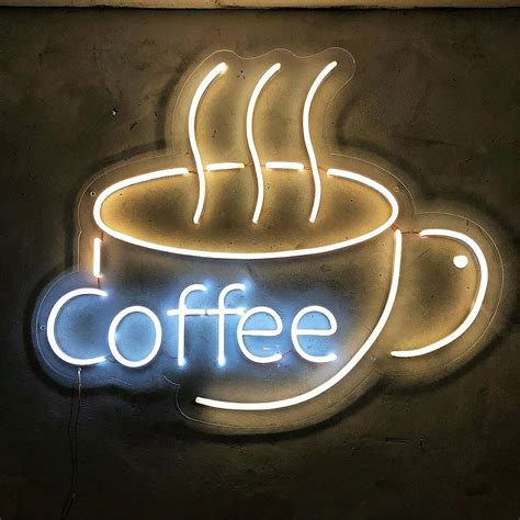 Coffee neon sign custom neon shop sign cafe neon sign club cafe shop