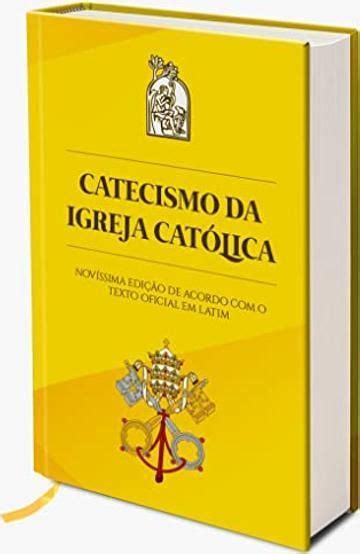 A Yellow Book With The Words Catecismo Da Igreja Catolica On It