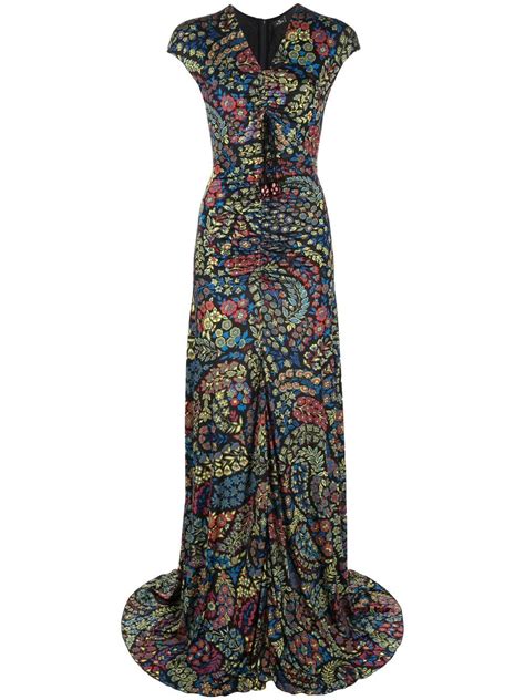 Etro Paisley Print Maxi Dress Farfetch