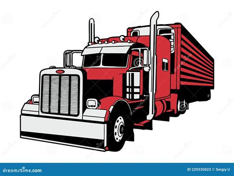peterbilt truck stock vector illustration  wheel