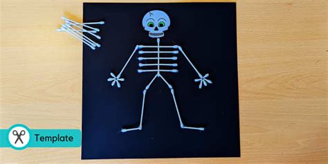 Cotton Bud Skeleton | Halloween Craft | Twinkl - Twinkl