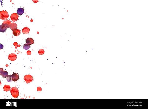 Colorful Abstract Watercolor Texture With Splashes And Spatters Red