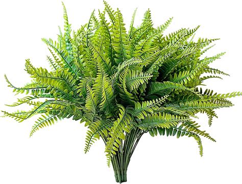 Amazon Aumveyi Bundles Ferns Artificial Plant Flower Outdoor