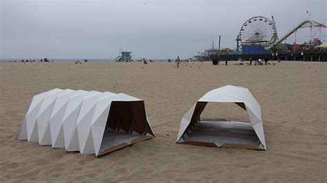 Origami Inspired Cardboard Homeless Shelters To Help People Get Off