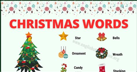 Christmas Words: List of 40+ Interesting Christmas Vocabulary - English ...