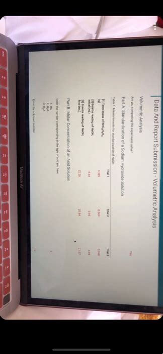 Data And Report Submission Volumetric Analysis Chegg