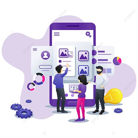 Flat Web Design Vector Art Png Modern Flat Design Concept Of Ui Ux