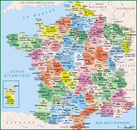 Carte De France D Partements Villes Et R Gions Vacances Guide