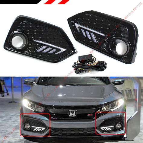 FOR 16 2021 HONDA CIVIC Si 5DR HATCHBACK FOG LIGHT COVER WHITE