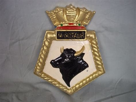 HMS Minotaur Crest Emblem, Royal Navy, Battleship, Naval, Cruisers ...