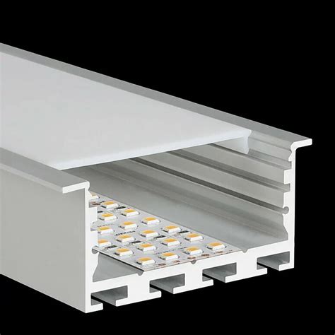 LED Profil Einbau REC24 60mm Breite Länge 2m eloxiert