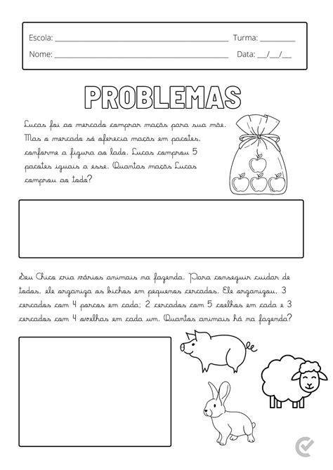 31 Atividades de multiplicação para imprimir 3º ou 4º ano verloop io