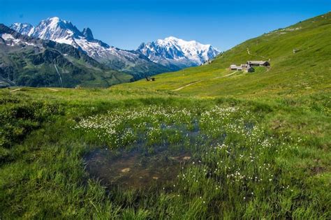 Paisaje De Los Alpes Franceses Foto Premium