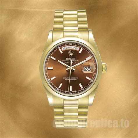 Rolex Day Date Mm M Uomini Bracciale Ostrica Tono Oro