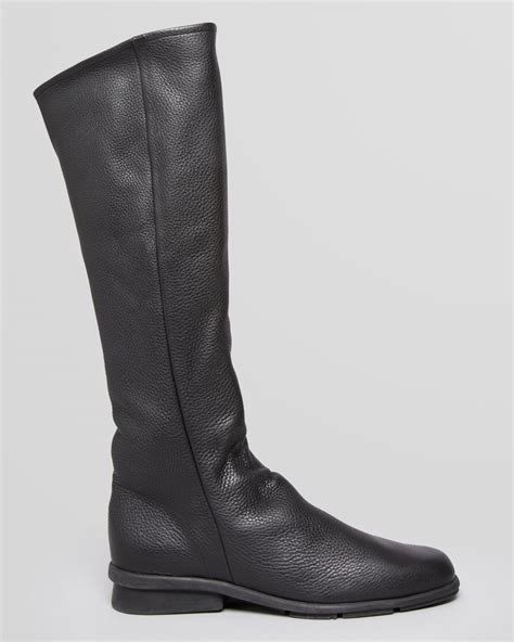 Arche Tall Flat Boots Delith In Black Lyst