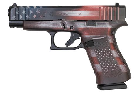 Glock 48 9mm Pistol With Battleworn USA Flag Cerakote Finish