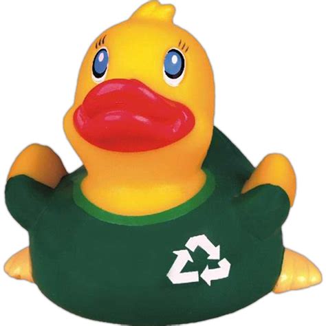 Go green rubber duck - Item #AD-7040 - ImprintItems.com Custom Printed Promotional Products