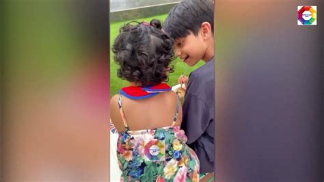 Shilpa Shetty Son Vihan Cutely Feeding Nariyal Pani To His Little Sis