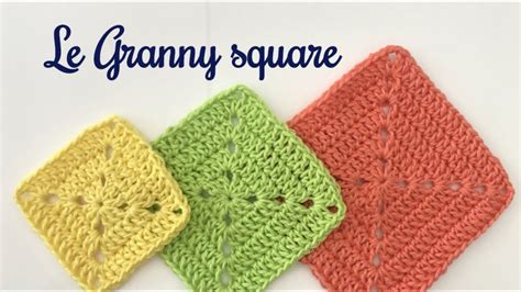 Tuto crochet débutant le carré granny classique facile easy granny