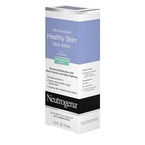 Neutrogena Healthy Skin Face Moisturizer With Spf 15 And Aha 25 Oz