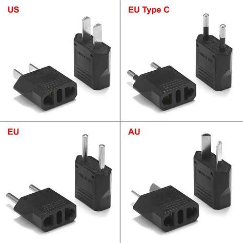 Pcs European Eu Plug Adapter Japan American Us To Eu Type C Travel