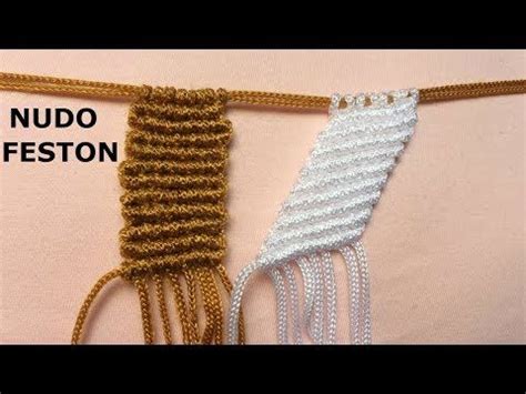 NUDO FESTÓN MACRAME BÁSICO YouTube Macrame tutorial Macrame