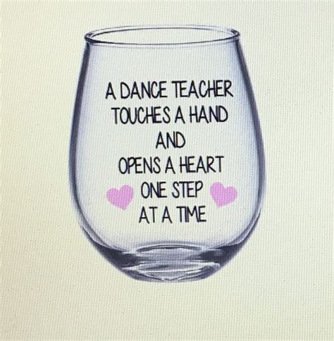 Dance Teacher Wine Glass Dance Teacher Glass Dance Teacher Etsy