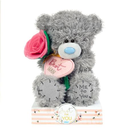 Me To You Tatty Teddy Bear Holding Best Nan Flower For You