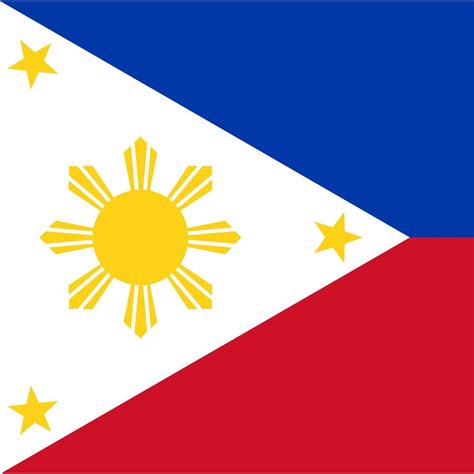 Philippines flag, official colors. Vector illustration. 8972835 Vector ...