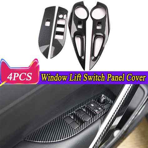 Carbon Fiber Window Lift Switch Panel Cover For Toyota Corolla Cross