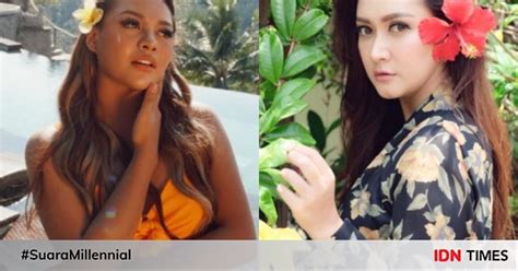 Khas Bali, 10 Potret Memesona Artis Pakai Bunga di Telinga