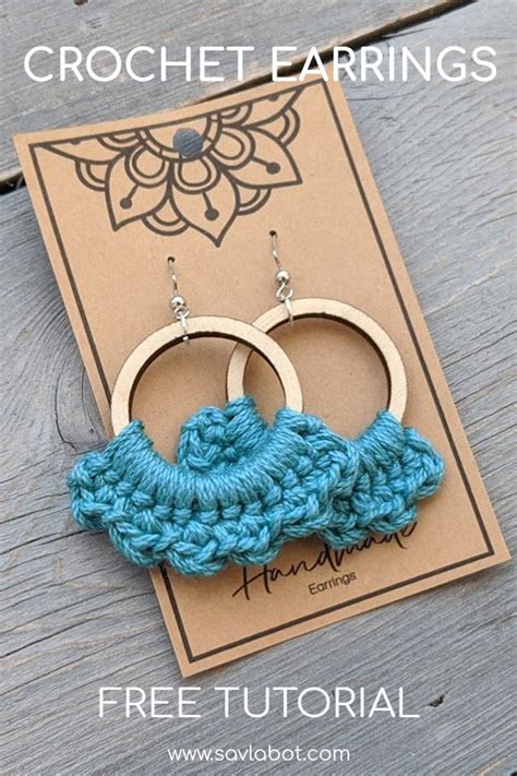 Crochet Tutorial Elegant Earrings Boho Style Patterns Sewing Fiber