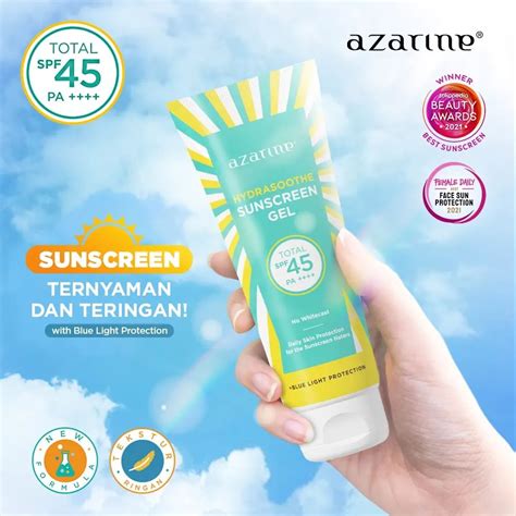 Jual Azarine Hydrasoothe Sunscreen Gel Spf Pa Shopee Indonesia