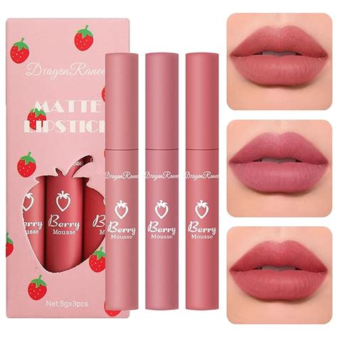 Amazon Piece Matte Lipstick Set Nude Liquid Lipstick Velvet Air Moisture Smooth Crayon
