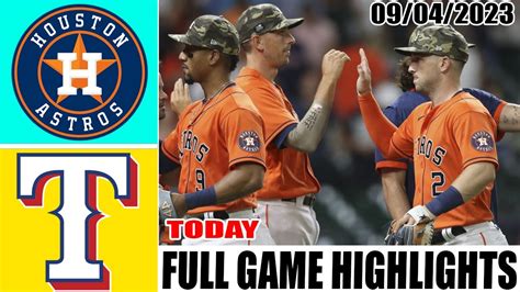 Texas Rangers Vs Houston Astros Full Game Highlights Today