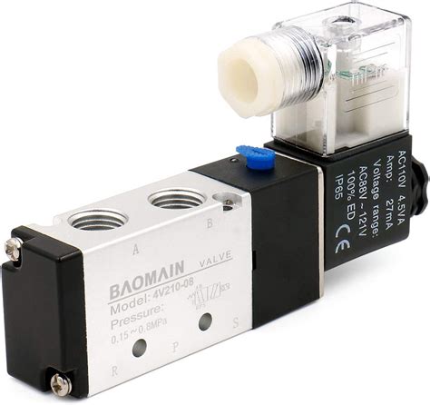 Válvula solenoide eléctrica Baomain 4V210 08 AC110V 2 posiciones 5 vías