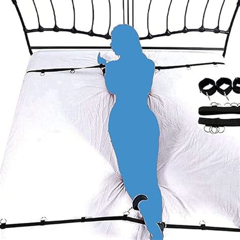 Bed Restraints Bondaged Kit Adult Set Handcuffs Sexy Straps For Couple Bed Bondaged