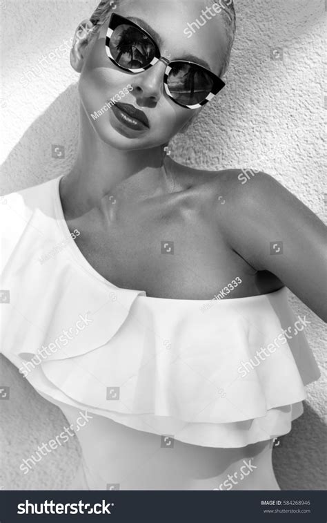 Elegant Sexy Blonde Model Elegant White Stock Photo Shutterstock