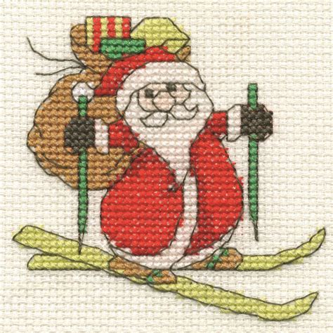 DMC Mini Cross Stitch Kit Christmas 16 Designs Santa Snowman Presents