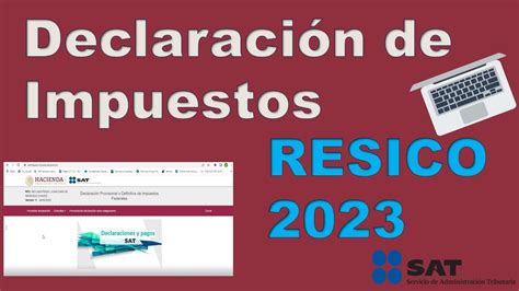 Declaraci N Impuestos Mensuales Resico Personas Fisicas Youtube