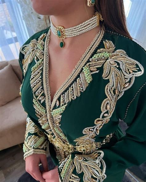 Luxury Moroccan Caftan Evening Gown Long Sleeves Beading Imbroidery