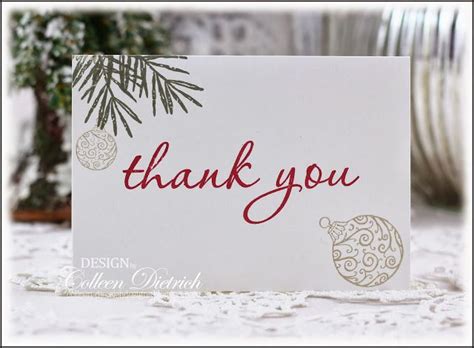 Handmade Christmas Thank You Cards