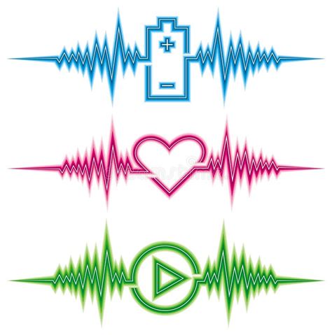 Cardiogram Stock Vector Illustration Of Battery Heart 10041149