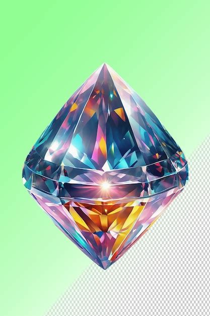 Premium Psd Psd 3d Illustration Diamond Isolated On Transparent