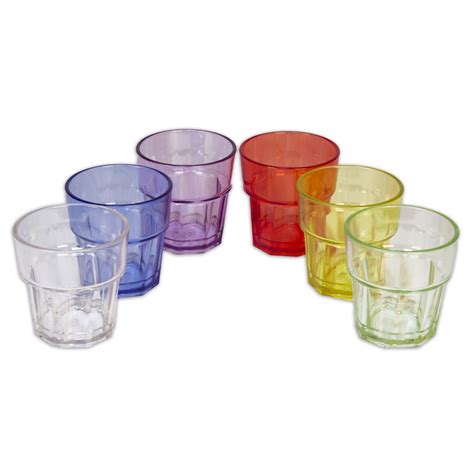 Oz Unbreakable Premium Drinking Water Glasses Set Of Assorted