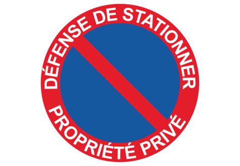 Sticker Panneau Défense de Stationner Propriété Privée MPA Pro